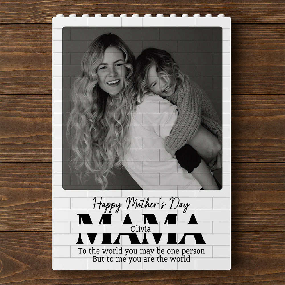 Custom PVC Building Brick Puzzle for Mom - Happy Mother's Day Photo Keepsake, Heartwarming Unique Gift - Image 5
