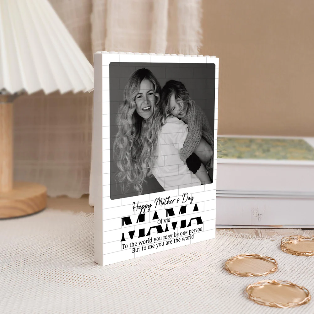 Custom PVC Building Brick Puzzle for Mom - Happy Mother's Day Photo Keepsake, Heartwarming Unique Gift - Image 6