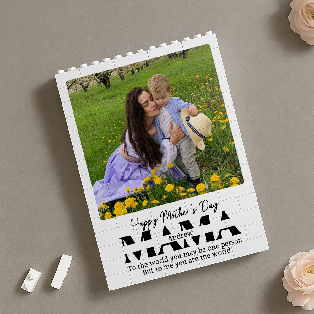 Custom PVC Building Brick Puzzle for Mom - Happy Mother's Day Photo Keepsake, Heartwarming Unique Gift - Image 7