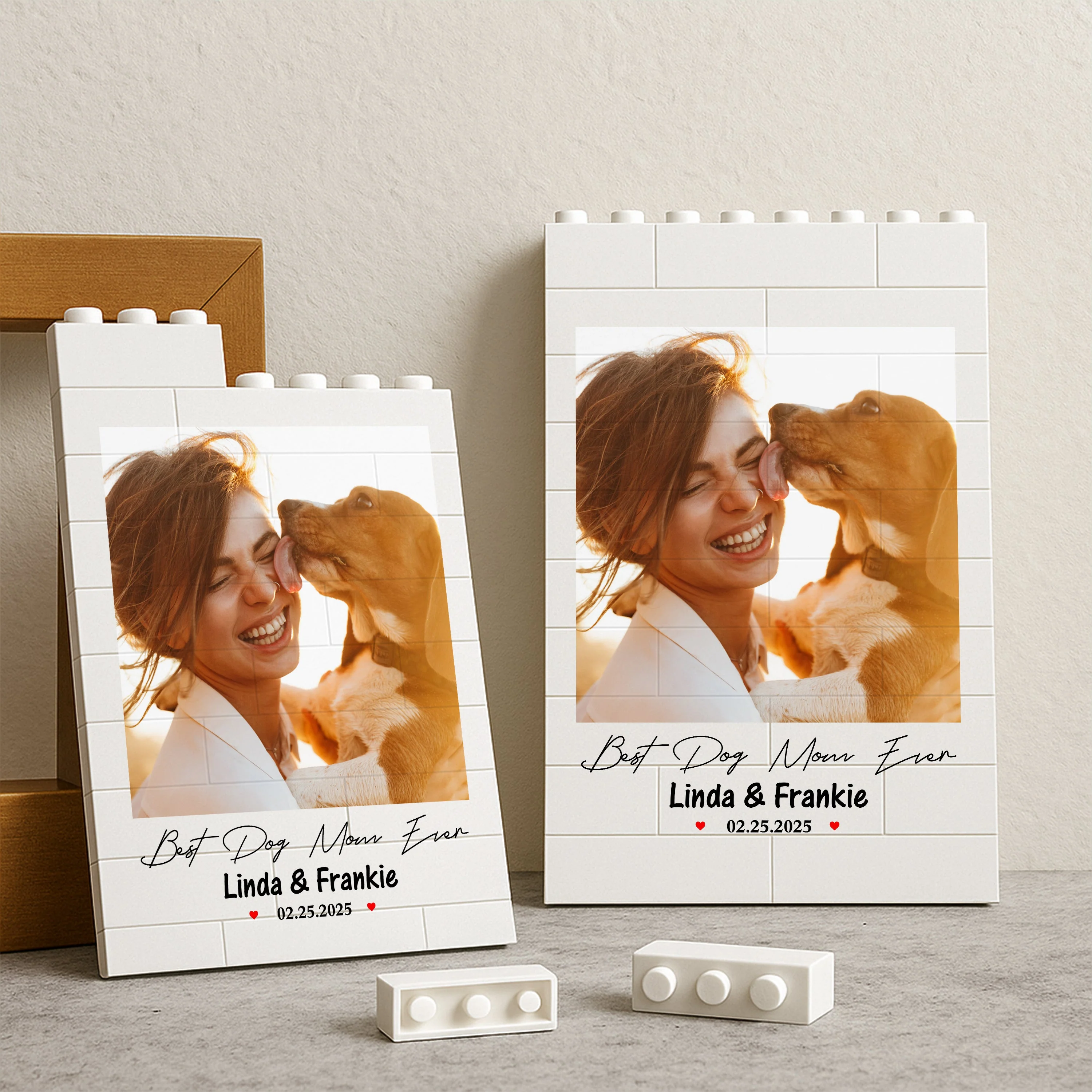 PVC Building Brick Puzzle Personalized Photo Keepsake - Happy Beach Moment with Your Dog, A Unique Gift for Dog Parents - Image 4