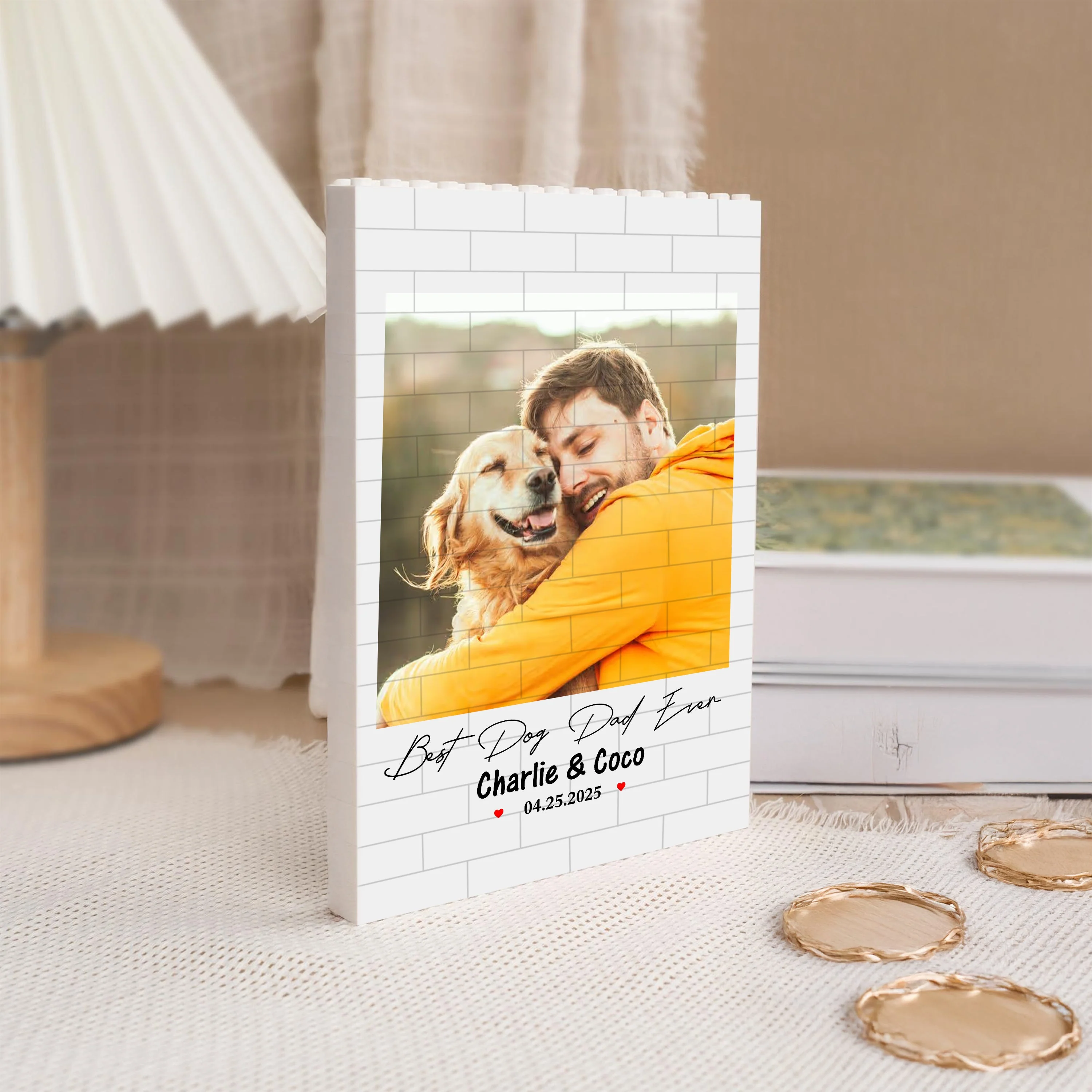 PVC Building Brick Puzzle Personalized Photo Keepsake - Happy Beach Moment with Your Dog, A Unique Gift for Dog Parents - Image 6