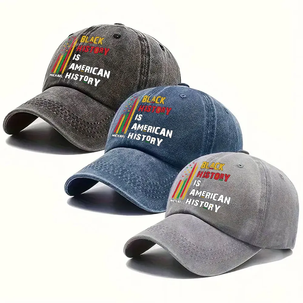 Personalized Washed Denim Baseball Cap, Custom Vintage Look Statement Hat, Unique Creative Gift for Everyday Wear - Image 3