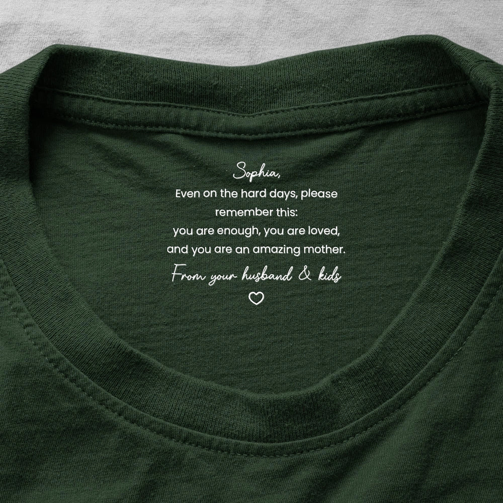Classic Tee Personalized for Mom with Appreciation Message, Everyday Reminder She Is Loved, Unique Gift for Wife - Image 3