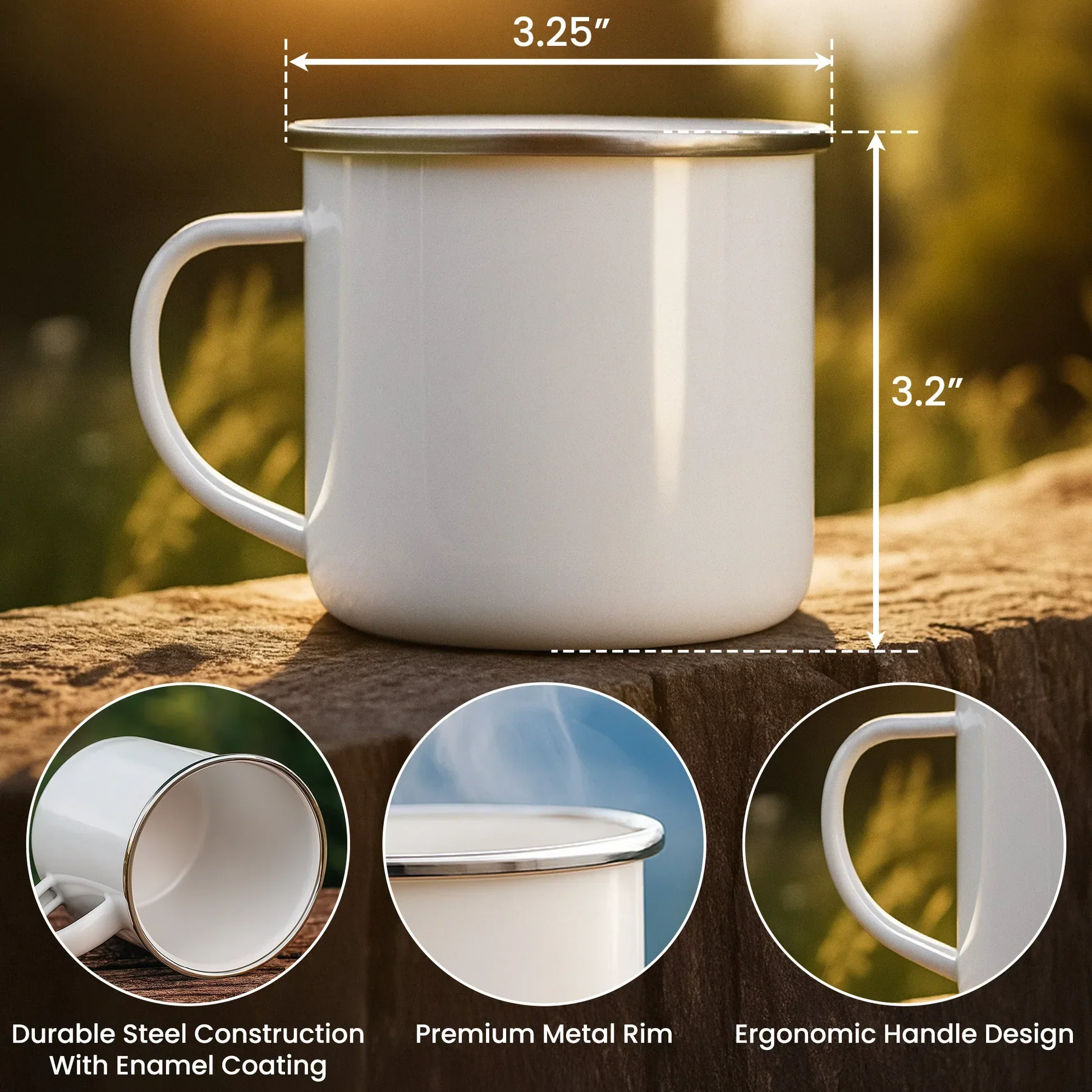 Personalized Gardening Enamel Mug With Cute Cartoon Gardener, Cozy Garden Coffee Cup, Unique Gift for Mom or Grandma - Image 4
