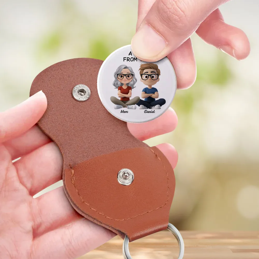 Personalized Pocket Hug for Mom & Son, Cute Cartoon Keepsake Gift for a Heartwarming Reminder - Image 3