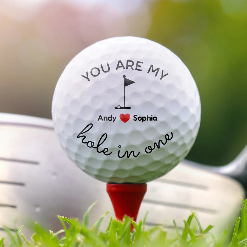Personalized Golf Ball You Are My Hole in One - Romantic Golf Gift for Couples, Husband or Boyfriend - Image 2