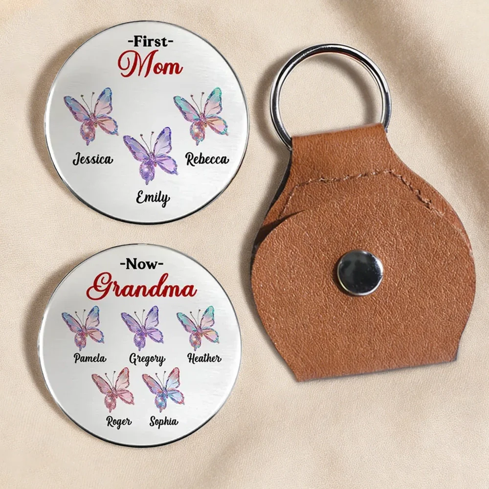 Pocket Hug for Grandma, Personalized Butterfly Keepsake She Can Carry Daily, Sweet Sentimental Gift From Family