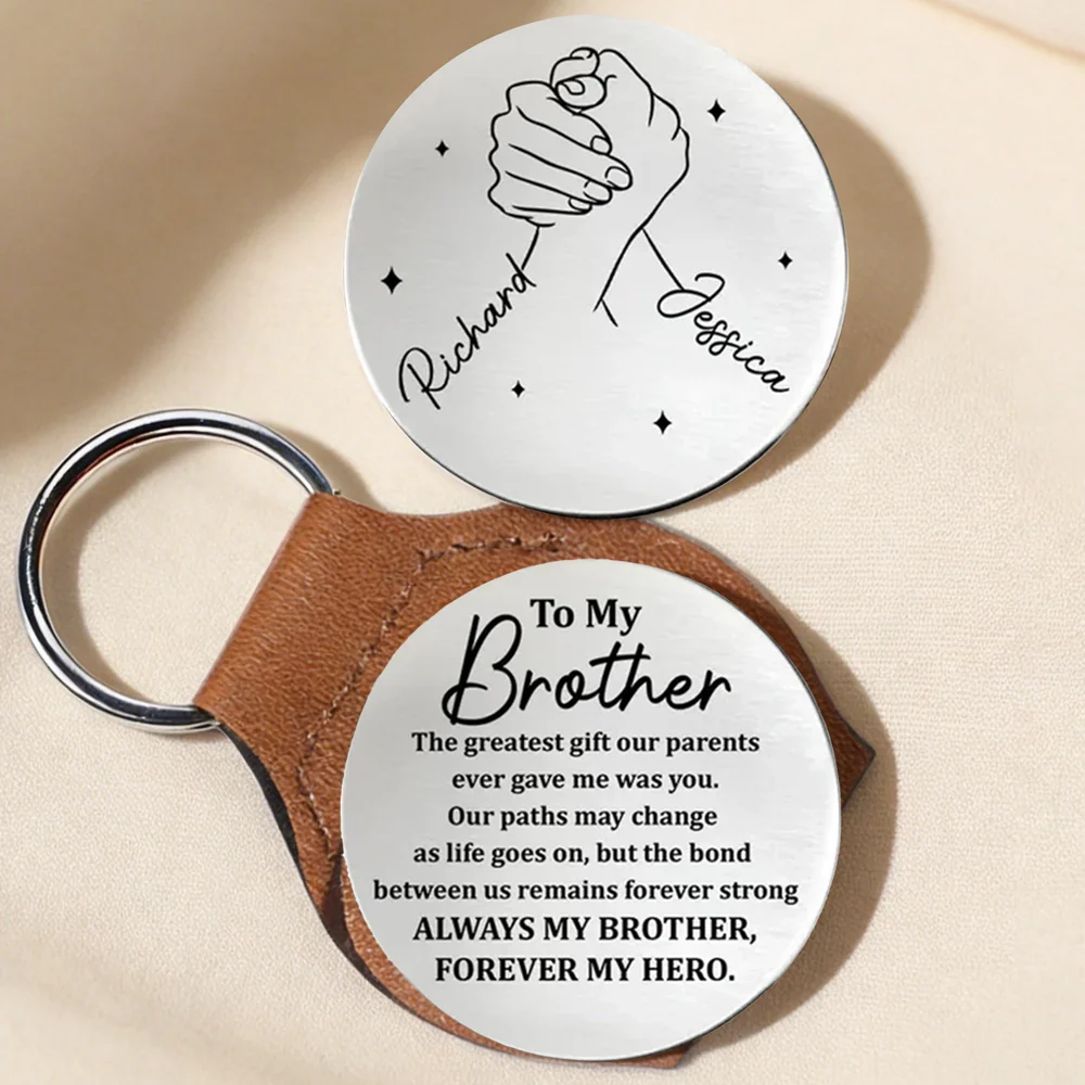 To My Brother Pocket Hug - Personalized Love Token with Always My Brother Message, Meaningful Unique Gift