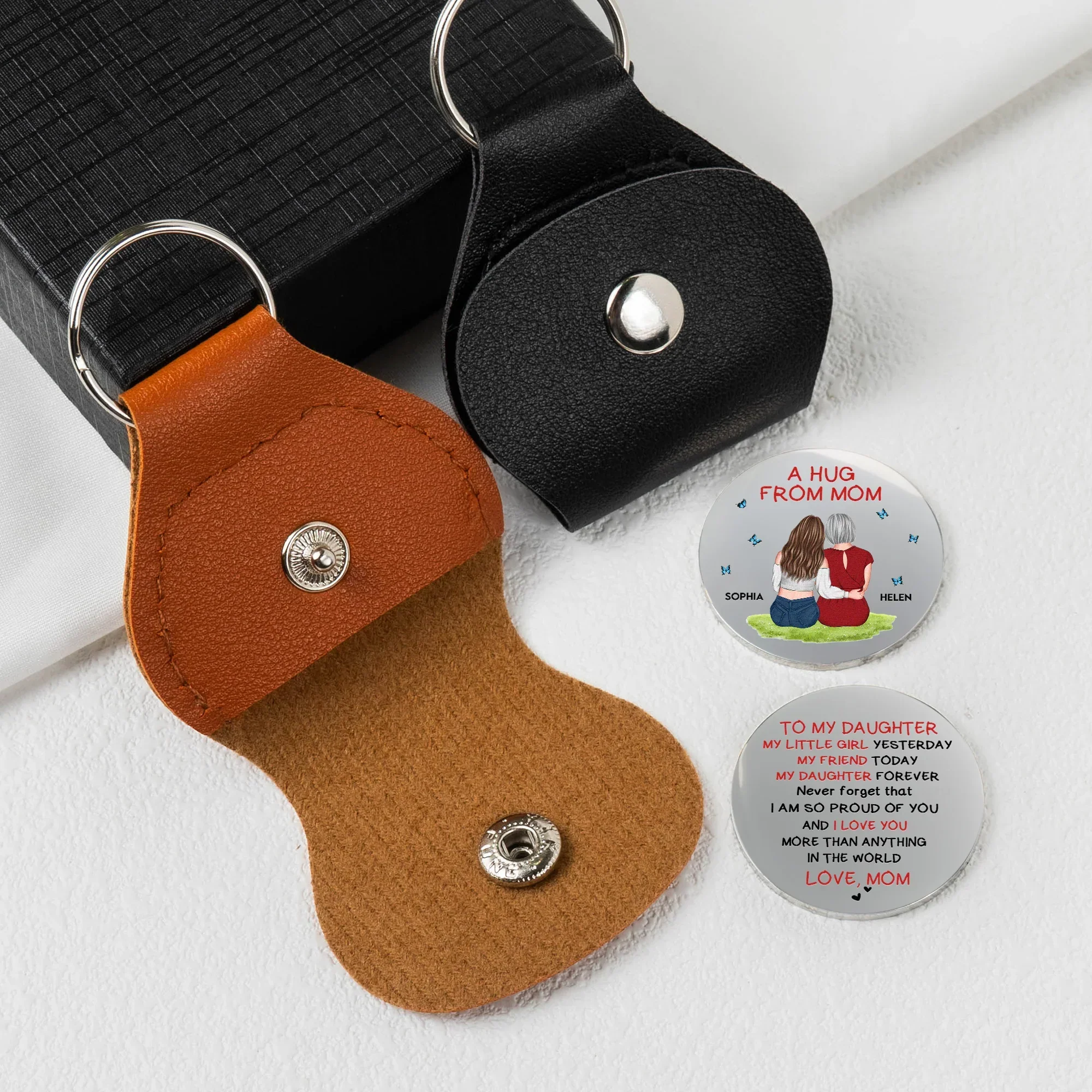Pocket Hug Token From Mom, A Daily Reminder I Love You and I'm Proud of You, Personalized Keepsake Gift - Image 2