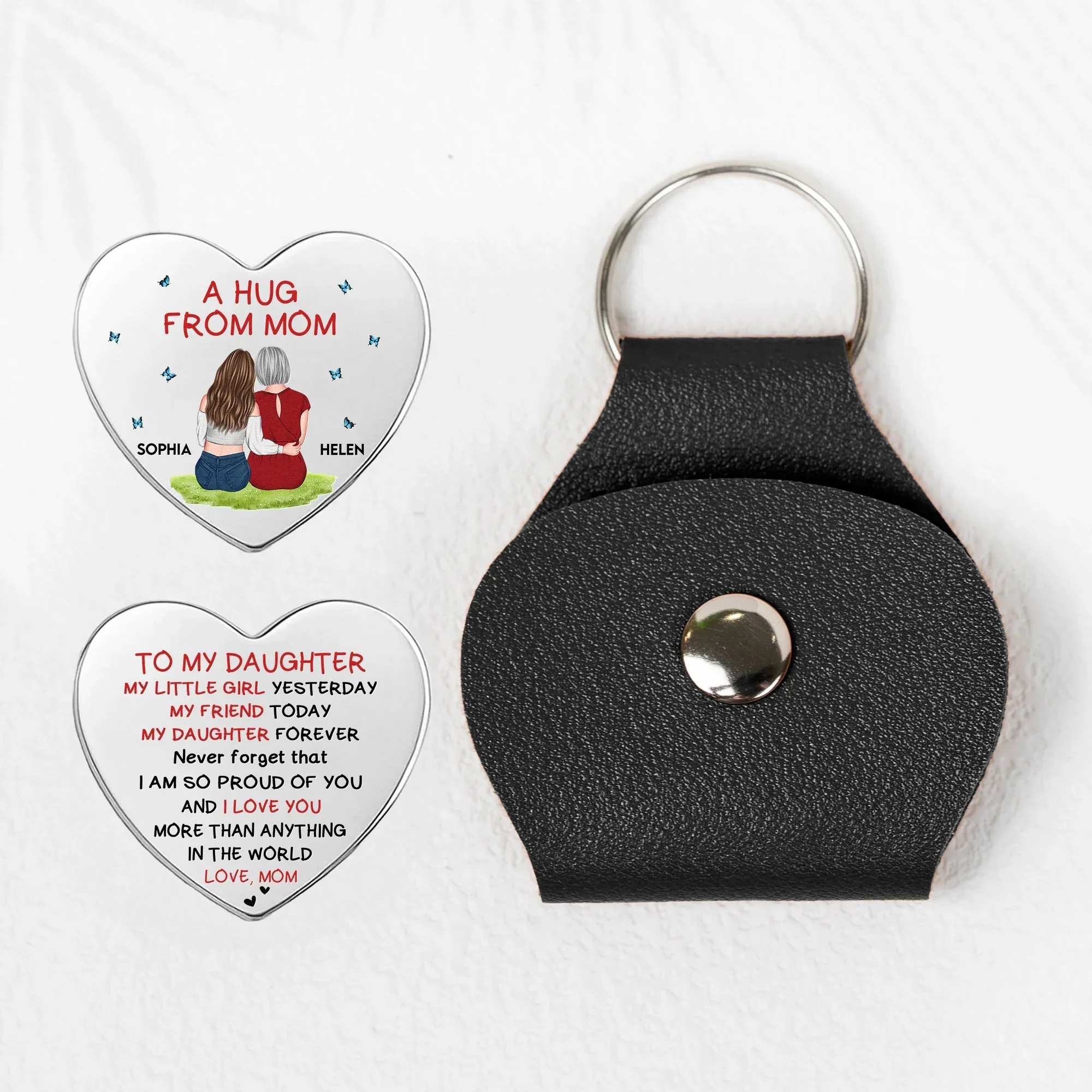 Pocket Hug Token From Mom, A Daily Reminder I Love You and I'm Proud of You, Personalized Keepsake Gift - Image 3