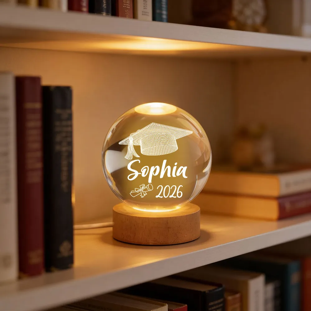 Personalized Globe Lamp With Graduation Cap Illusion Night Light, Unique Graduation Gift Keepsake - Image 6