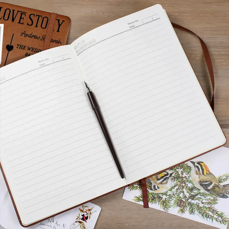 Personalized Leather Journal Our Love Story Photo Timeline for Couple - Unique Romantic Gift for Anniversary or Wedding - Image 5