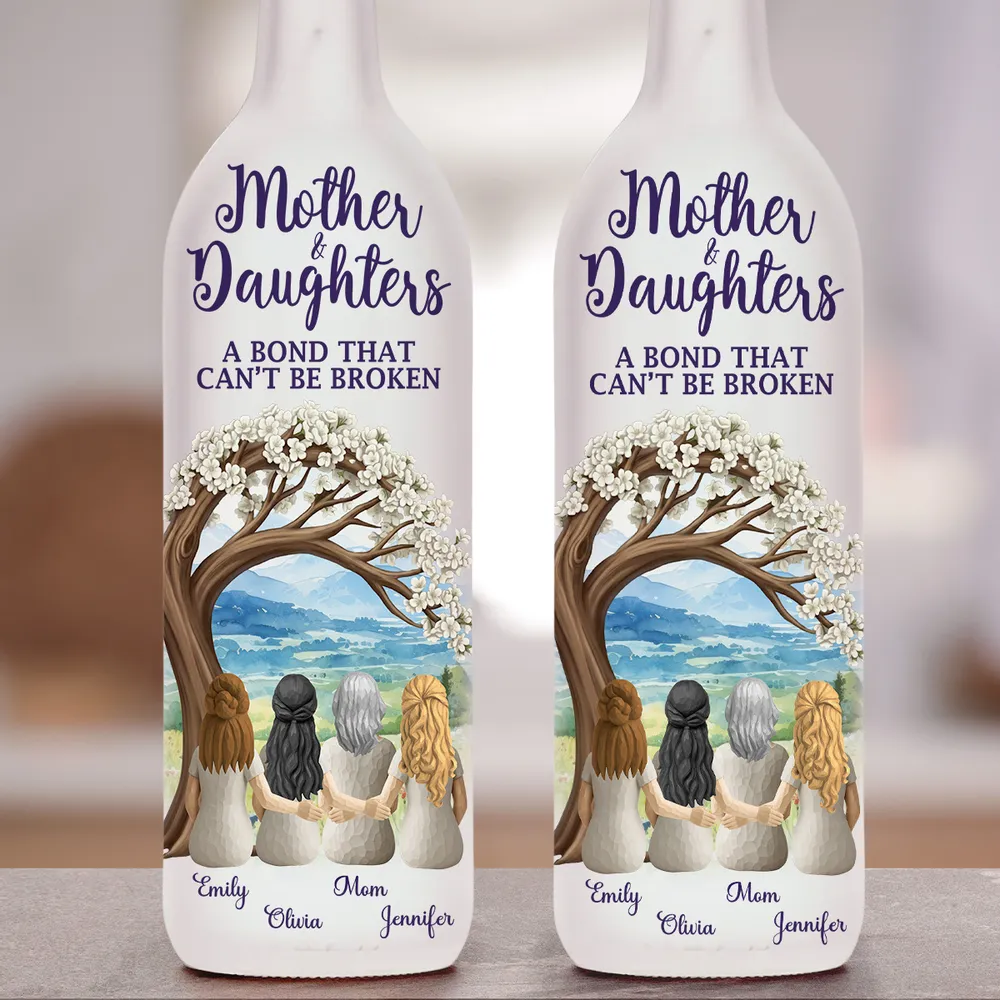 Mother & Daughter Bottle Lamp Personalized Keepsake Cozy Ambient Light for Nightstand A Thoughtful Unique Gift for Mom - Image 5