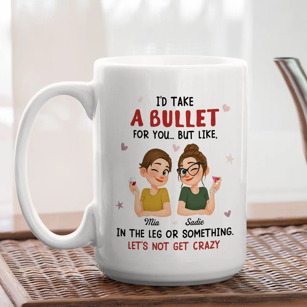 Personalized Best Friend Ceramic Mug Funny 'Let's Not Get Crazy' Cute Cartoon Coffee Gift for Bestie Coworker - Image 7