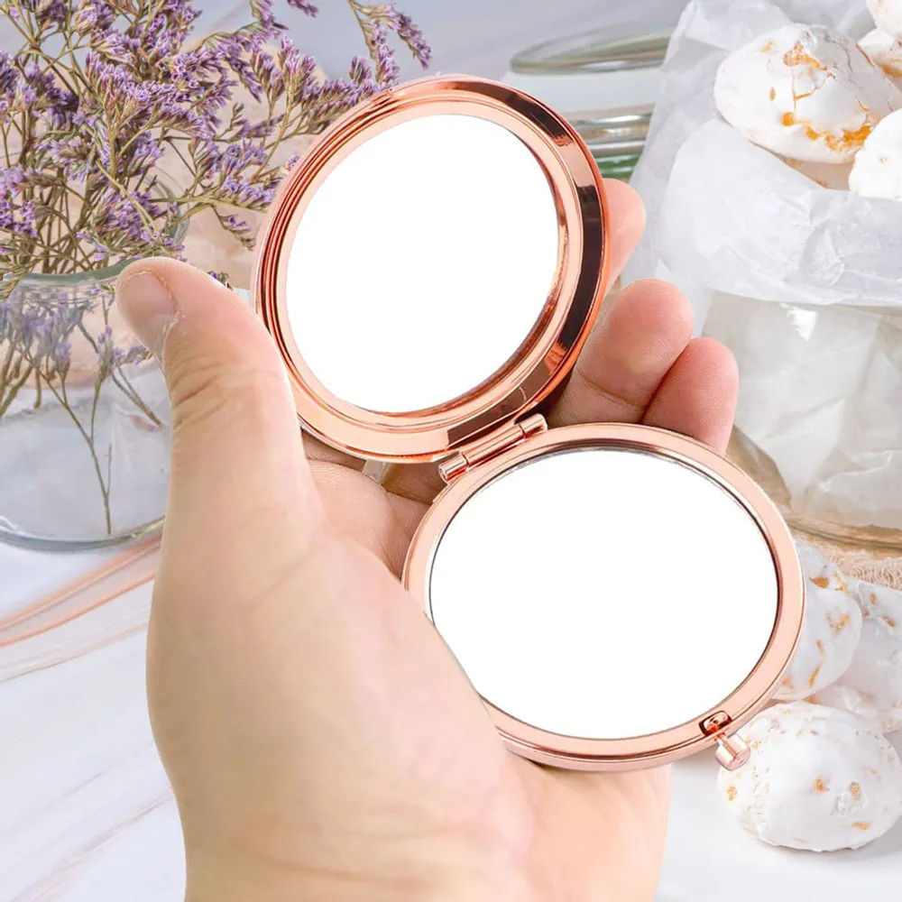 Personalized Metal Compact Mirror with Butterfly Quote, Encouraging Gift for Daughter or Friend, Braver Stronger Smarter Loved - Image 5