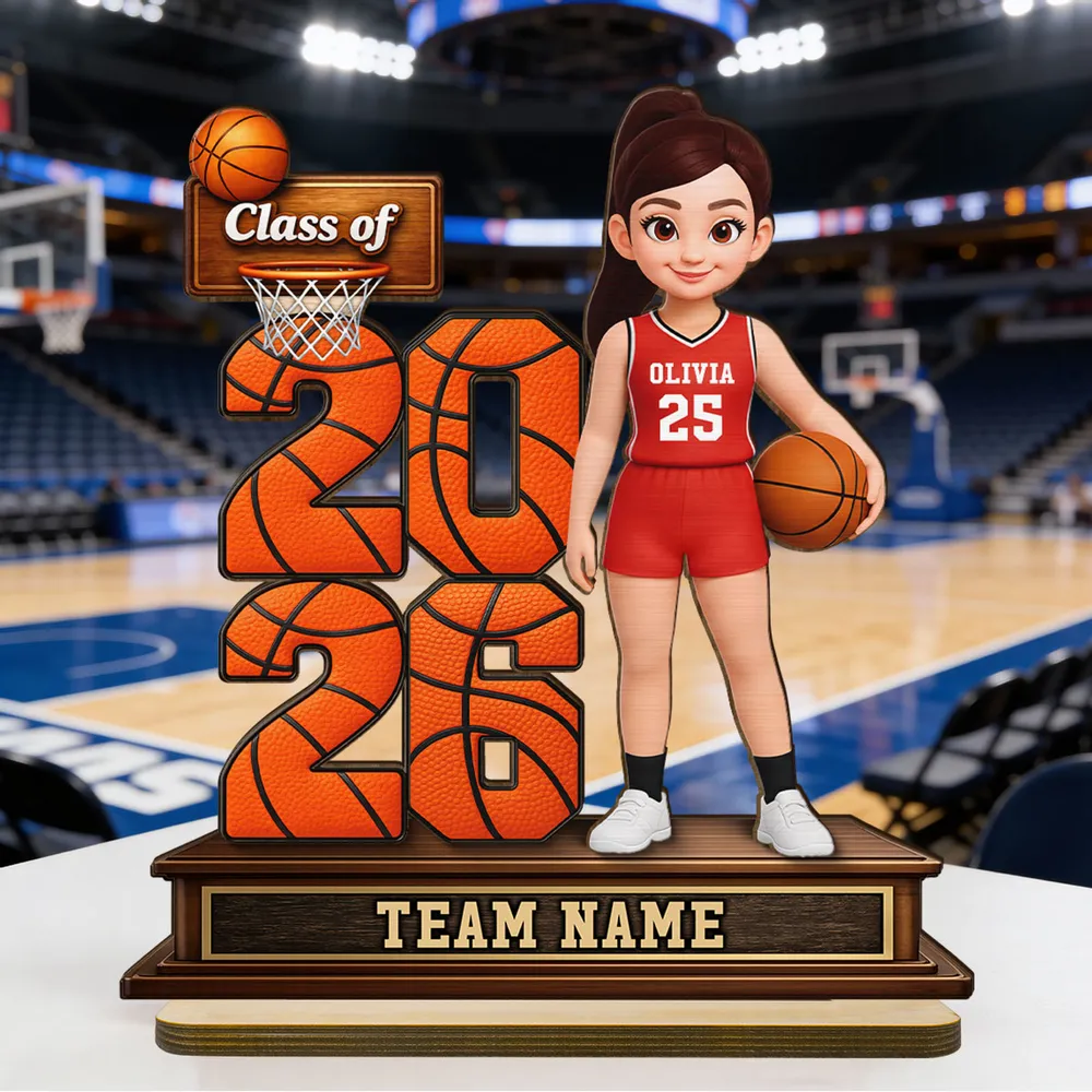 Custom Basketball Senior Keepsake 2-Layer Wooden Plaque, Heartwarming Graduation Gift for Son or Daughter's Big Moment - Image 8
