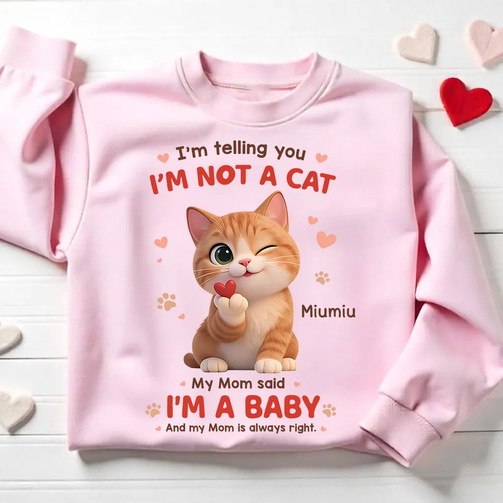 Personalized Classic Tee with Cute Winking Cats Quote, Unique Gift for Cat Moms, Funny Heartwarming Everyday Wear - Image 5