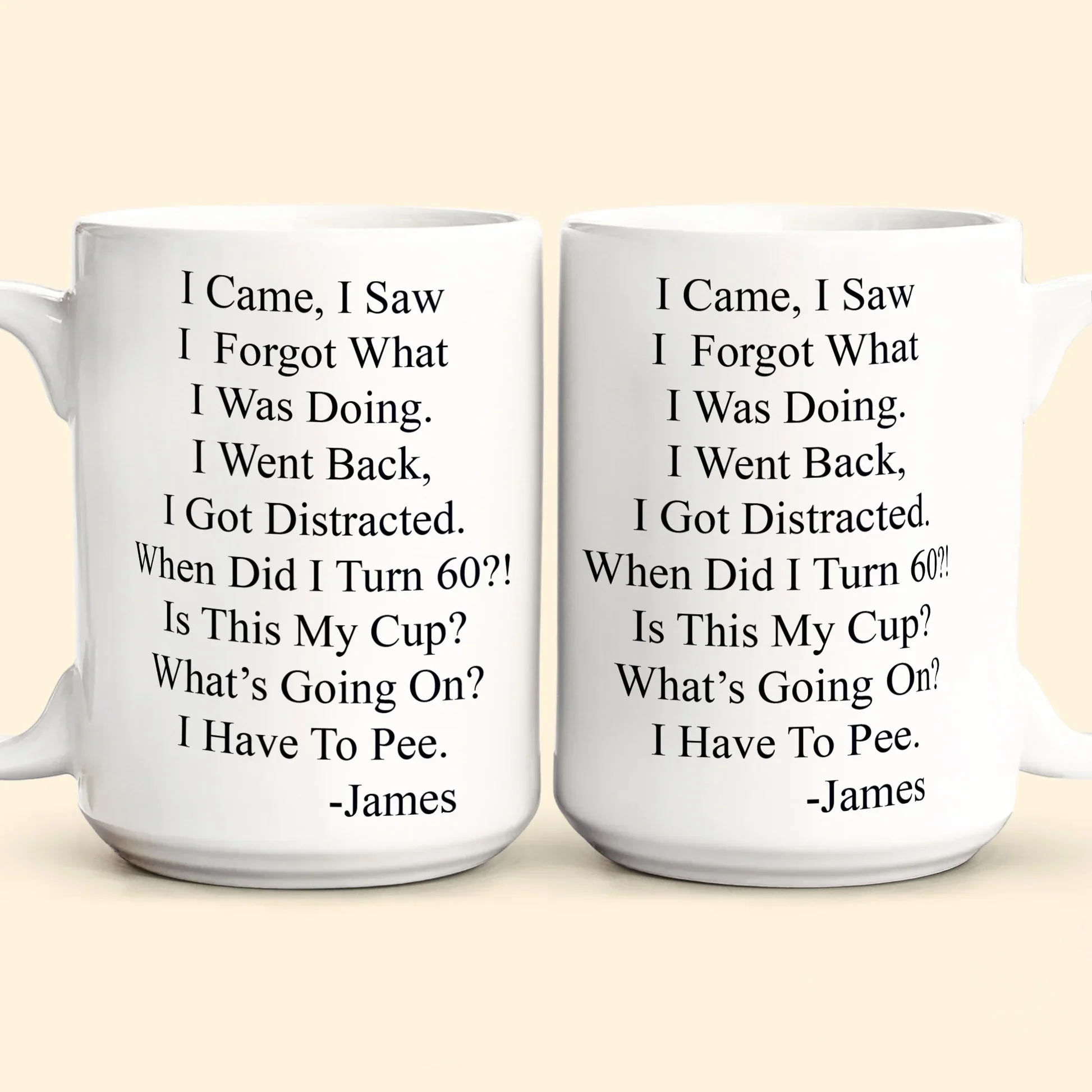 Funny Aging Quote Ceramic Mug, Personalized Daily Coffee Gift for Coworker or Friend, Cute Desk Laugh Gift - Image 5