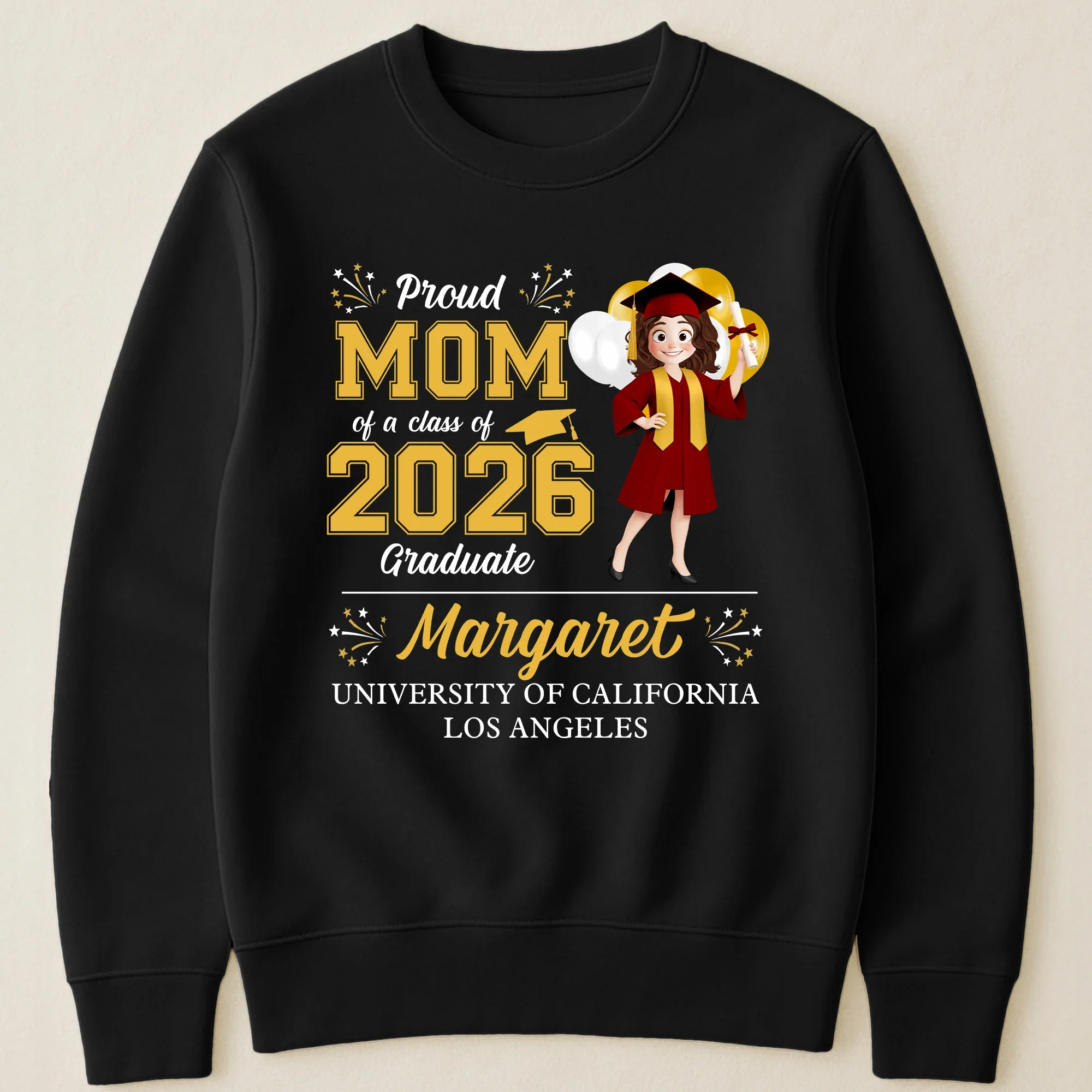 Personalized Graduation Family Matching Classic Tee, Proud Mom Dad Grandma Shirt for Campus Photos, Unique Gift - Image 6