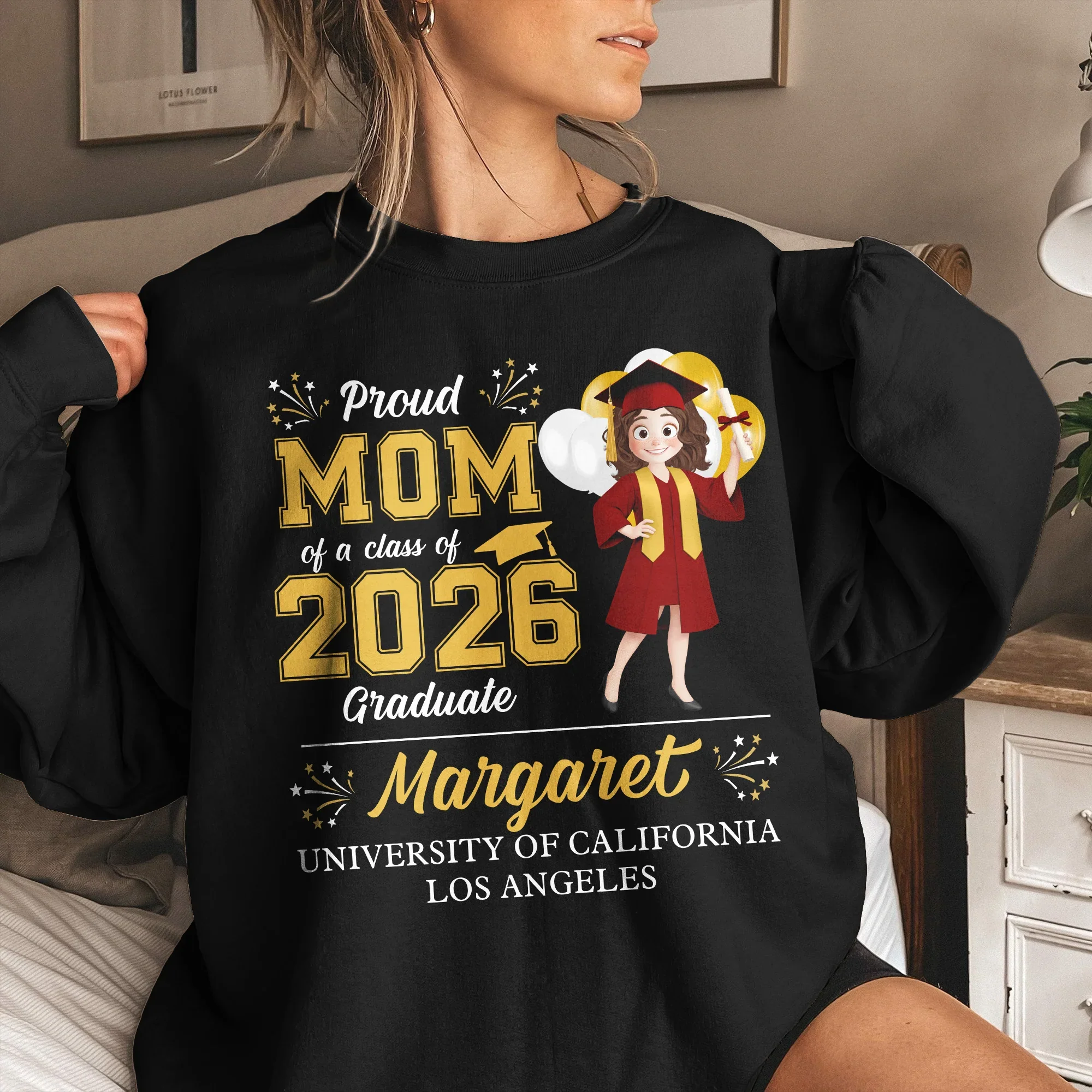 Personalized Graduation Family Matching Classic Tee, Proud Mom Dad Grandma Shirt for Campus Photos, Unique Gift - Image 7