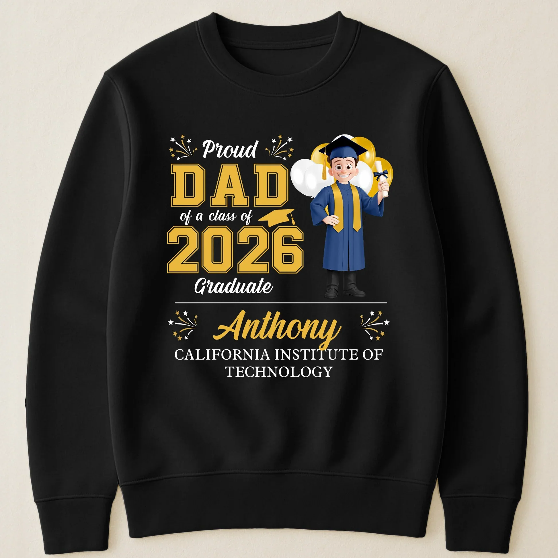 Proud Family Graduation Classic Tee, Personalized Matching Shirt Gift for Mom Dad Grandma at the Ceremony - Image 5