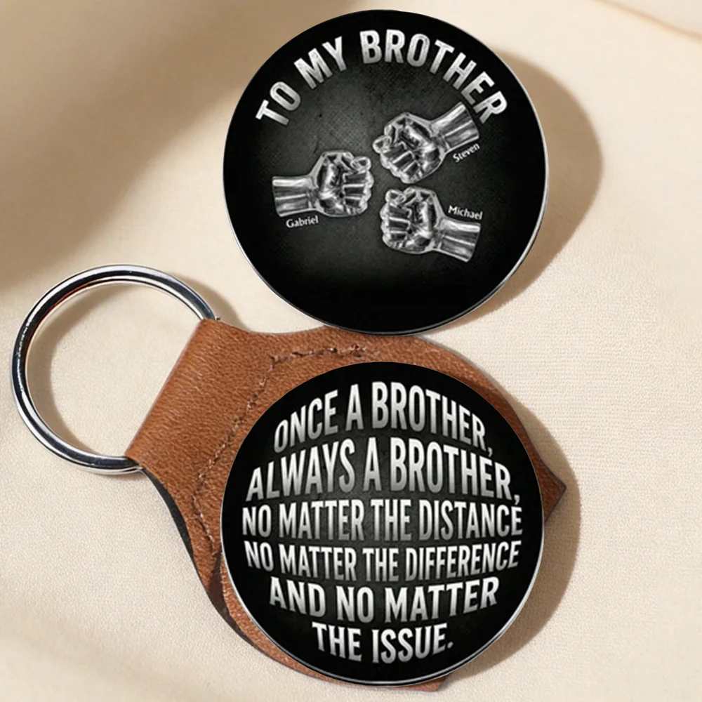 Pocket Hug for Brother, Once A Brother Always A Brother Message, Personalized Keepsake Gift for Long-Distance Love