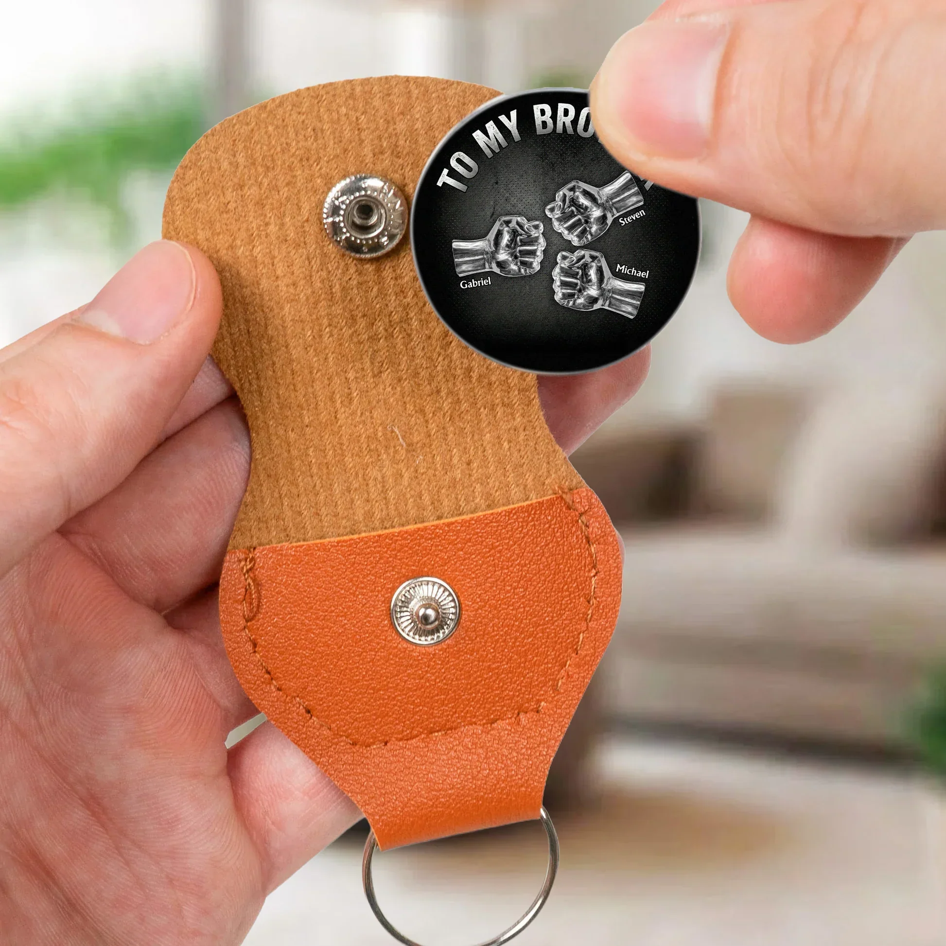 Pocket Hug for Brother, Once A Brother Always A Brother Message, Personalized Keepsake Gift for Long-Distance Love - Image 6