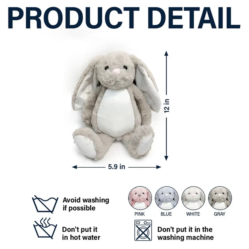 Personalized Plush Bunny with Positive Affirmations, Sweet Nursery Keepsake, Unique Gift for Kids - Image 4