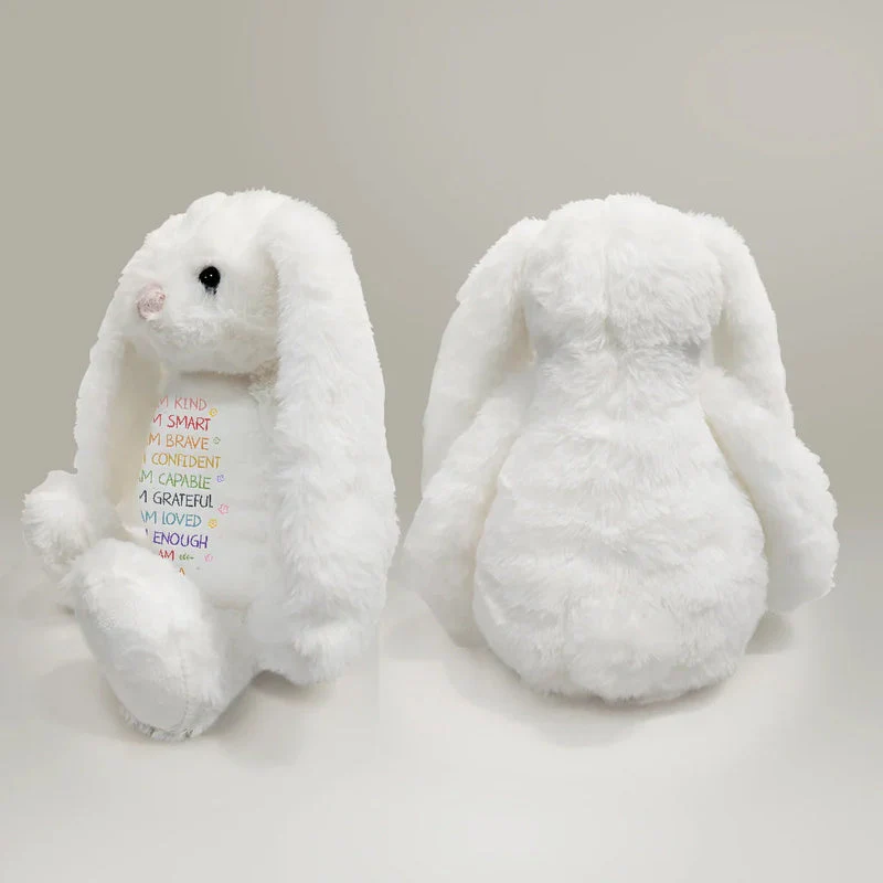 Personalized Plush Bunny with Positive Affirmations, Sweet Nursery Keepsake, Unique Gift for Kids - Image 5