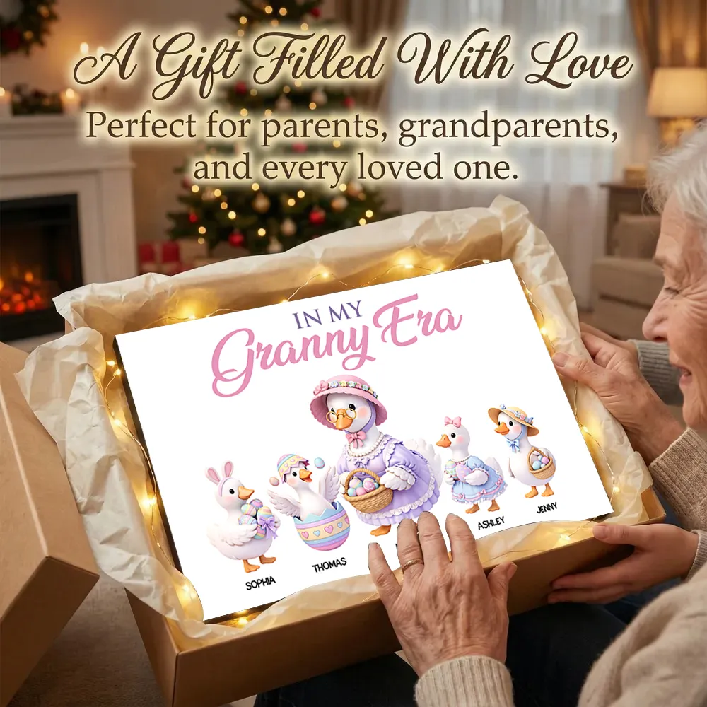 In My Granny Era Personalized Poster, Cute Easter Ducks with Baskets, Unique Gift for Grandma, Sweet Wall Art - Image 7