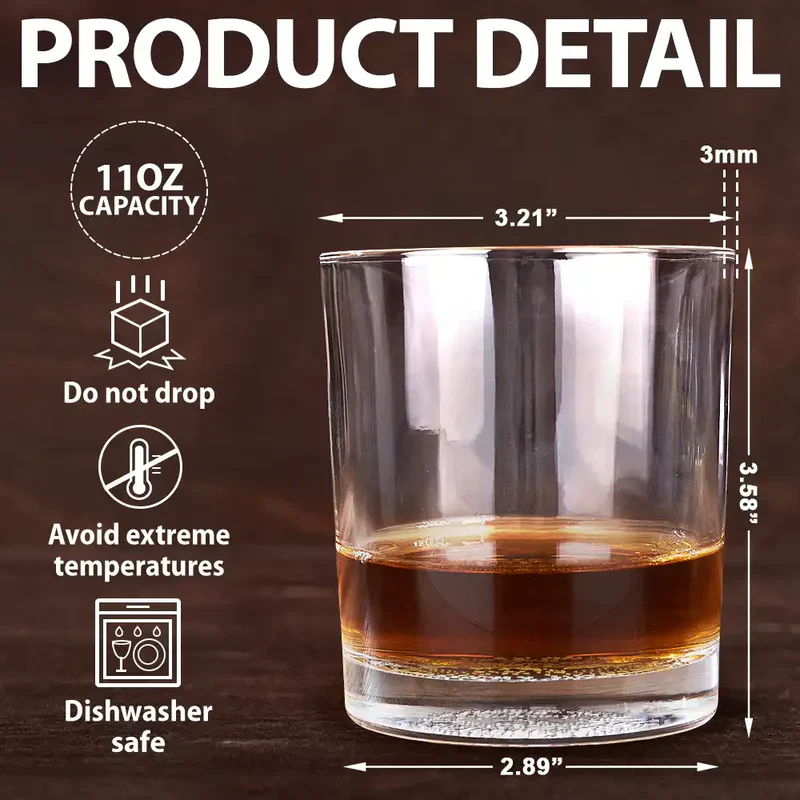 Personalized Engraved Whiskey Glass Congrats On Being My Husband Funny Bar Gift, Classic Look for Him - Image 4