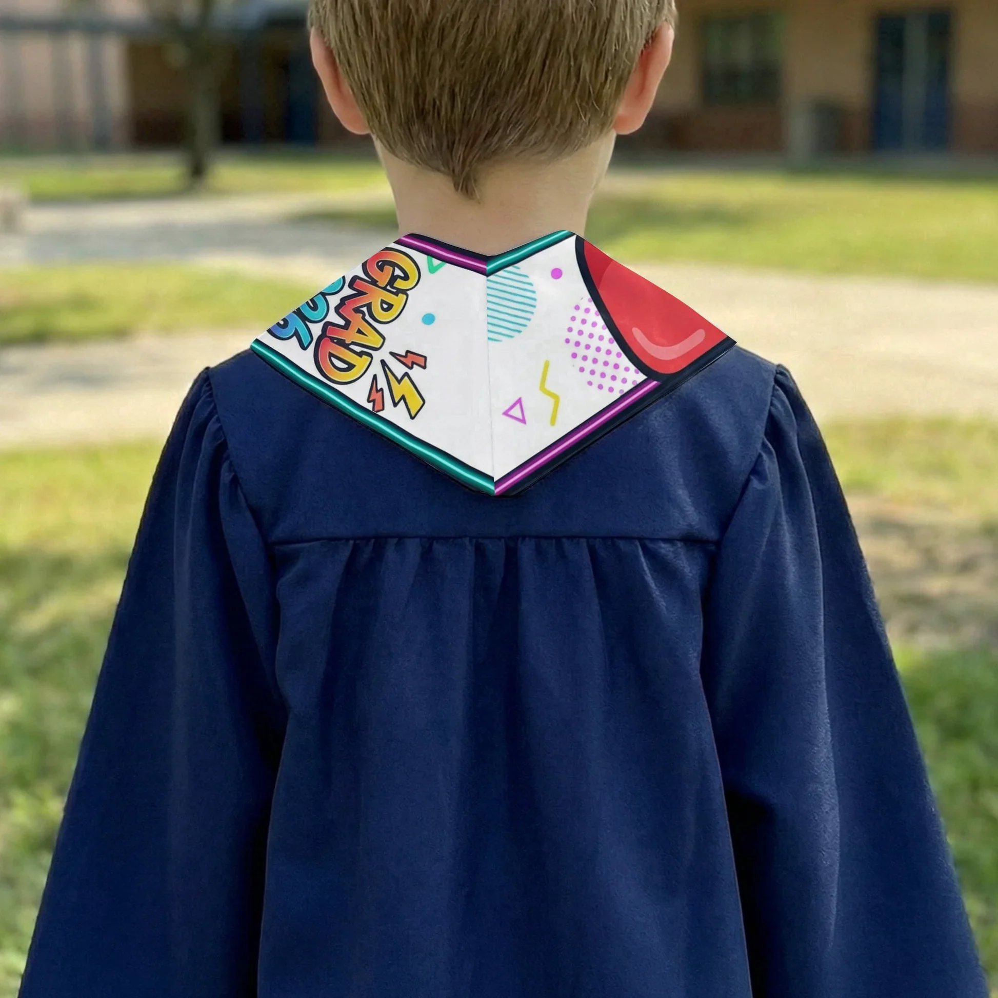 Personalized Graduation Stole for Preschool and Kindergarten, Pencil and Cartoon Grad Design, Unique Gift for Kids - Image 5