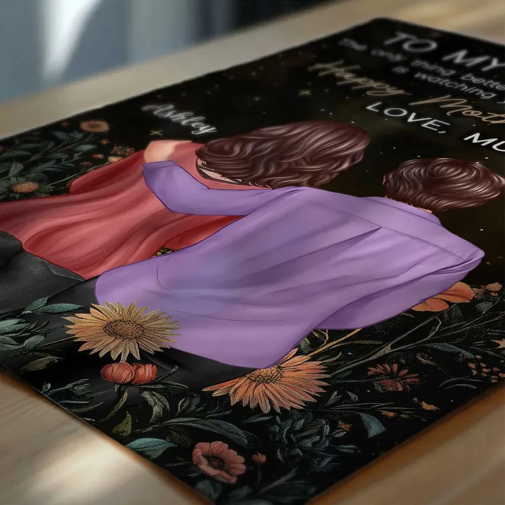 To My Daughter Personalized Poster, Heartwarming Mum Message with Golden Script and Floral Night Sky, Unique Mother's Day Gift - Image 6