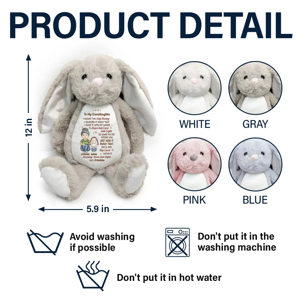 Personalized Plush Bunny for Granddaughter, Grandma's Wishes Message, Sweet Unique Gift for Comfort & Love - Image 4