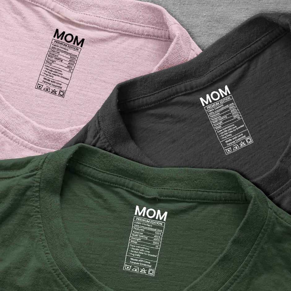 Personalized Mom Premium Edition Classic Tee, Cute Label-Style Quote for Everyday Wear, Unique Gift for Mom - Image 4