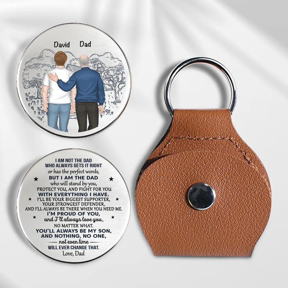 Pocket Hug Personalized Gift from Dad to Son, Proud of You Message, Everyday Carry Love Token Keepsake - Image 2