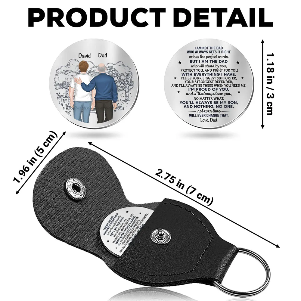 Pocket Hug Personalized Gift from Dad to Son, Proud of You Message, Everyday Carry Love Token Keepsake - Image 4
