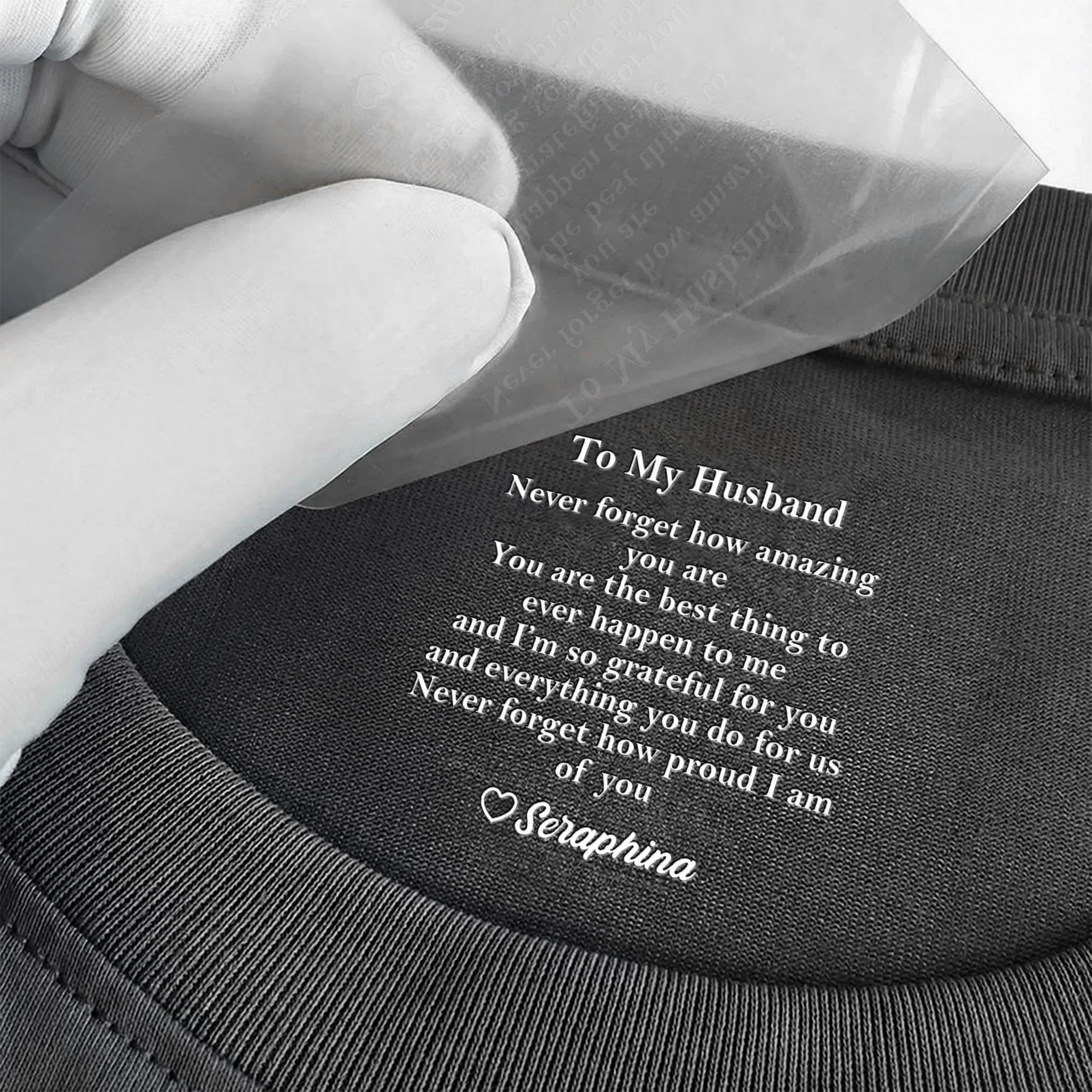 Personalized To My Husband Classic Tee, Romantic Love Quote Gift From Wife, Unique Everyday Wear Surprise - Image 3