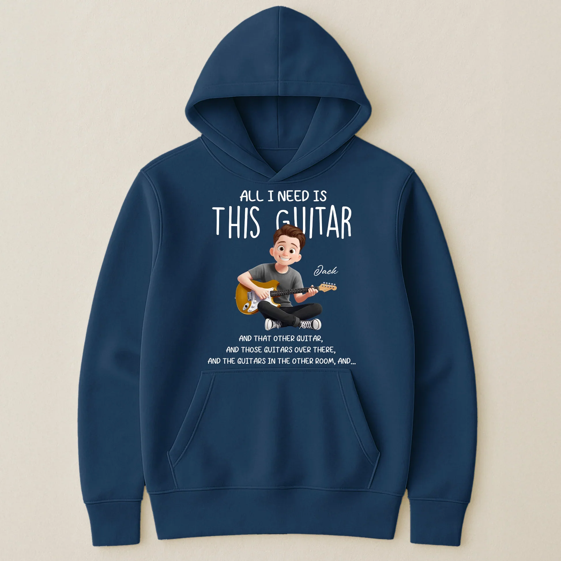Personalized Guitar Lover Classic Tee with Funny Music Quote, Unique Gift for Musicians Who Own Too Many Guitars - Image 4
