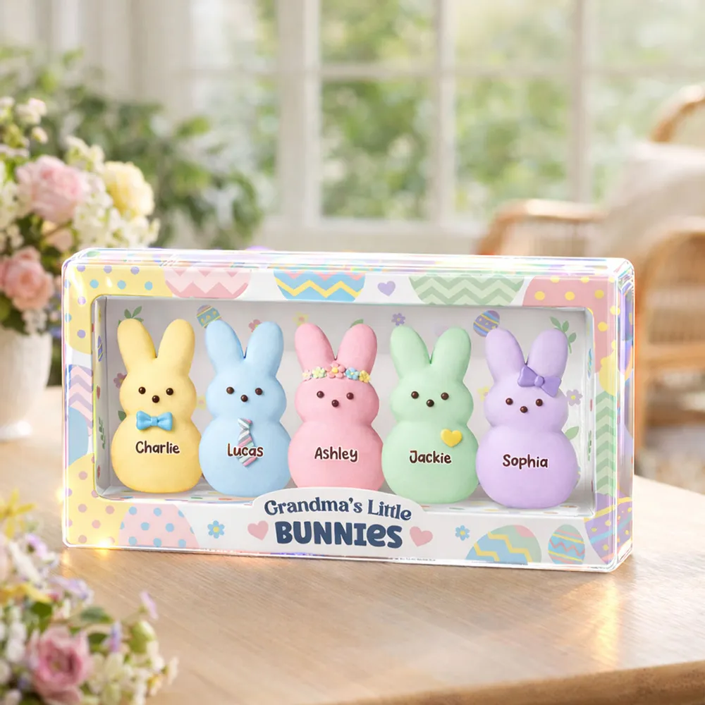 Personalized Shaped Acrylic Block Plaque Grandma's Little Bunnies Easter Shelf Decor, Unique Gift for Grandma - Image 2