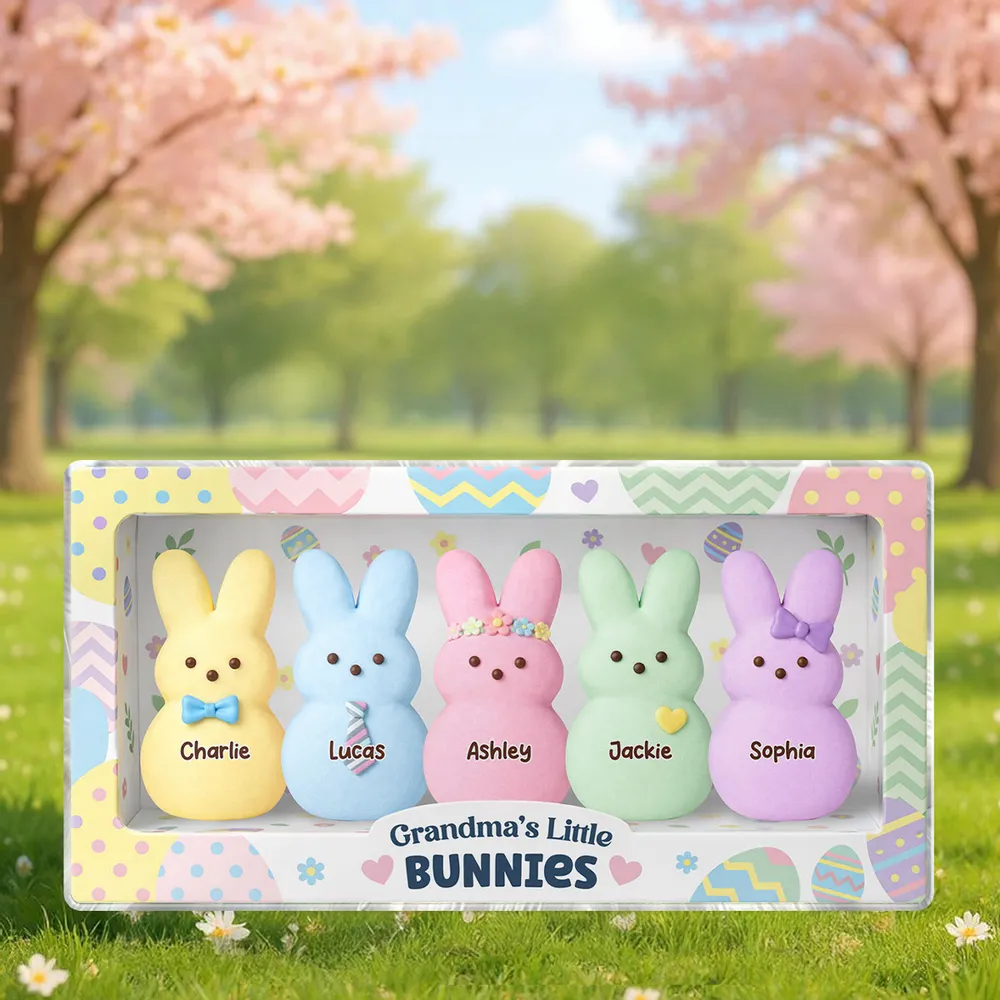 Personalized Shaped Acrylic Block Plaque Grandma's Little Bunnies Easter Shelf Decor, Unique Gift for Grandma - Image 3