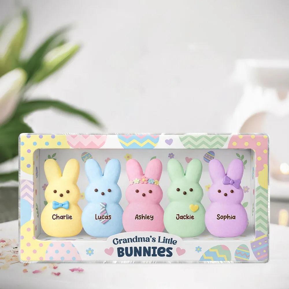 Personalized Shaped Acrylic Block Plaque Grandma's Little Bunnies Easter Shelf Decor, Unique Gift for Grandma - Image 6