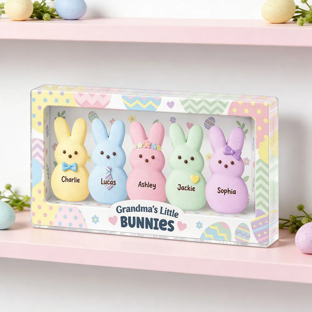 Personalized Shaped Acrylic Block Plaque Grandma's Little Bunnies Easter Shelf Decor, Unique Gift for Grandma - Image 8