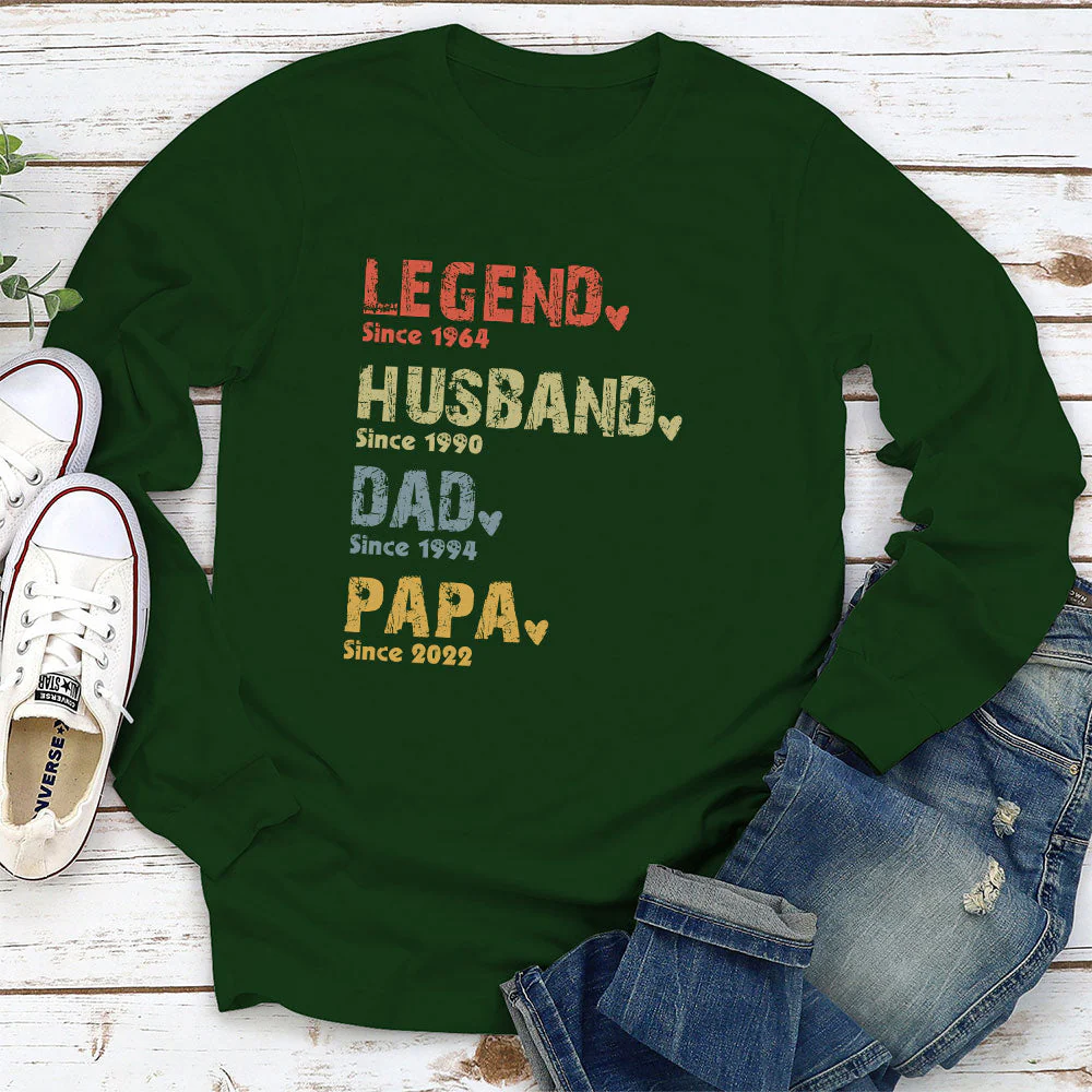 Legend Husband Dad Papa Classic Tee, Personalized Family Quote Shirt, Meaningful Unique Gift for Dad or Grandpa - Image 3