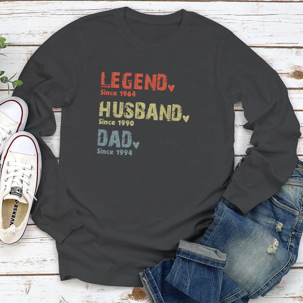Legend Husband Dad Papa Classic Tee, Personalized Family Quote Shirt, Meaningful Unique Gift for Dad or Grandpa - Image 4