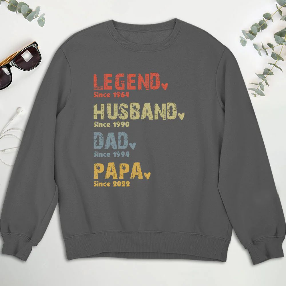 Legend Husband Dad Papa Classic Tee, Personalized Family Quote Shirt, Meaningful Unique Gift for Dad or Grandpa - Image 6