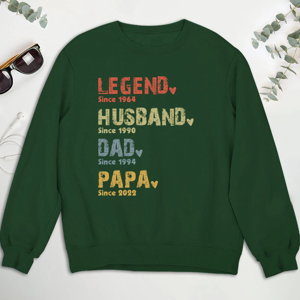 Legend Husband Dad Papa Classic Tee, Personalized Family Quote Shirt, Meaningful Unique Gift for Dad or Grandpa - Image 8