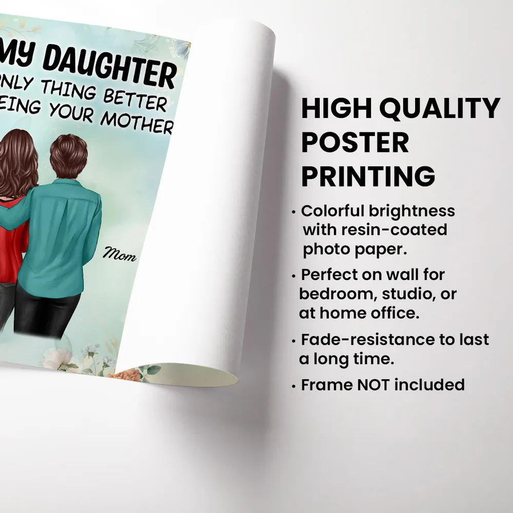 To My Daughter Poster, Mom Watching You Be a Mom Print, Heartwarming Personalized Wall Art, Unique Mother's Day Gift - Image 4