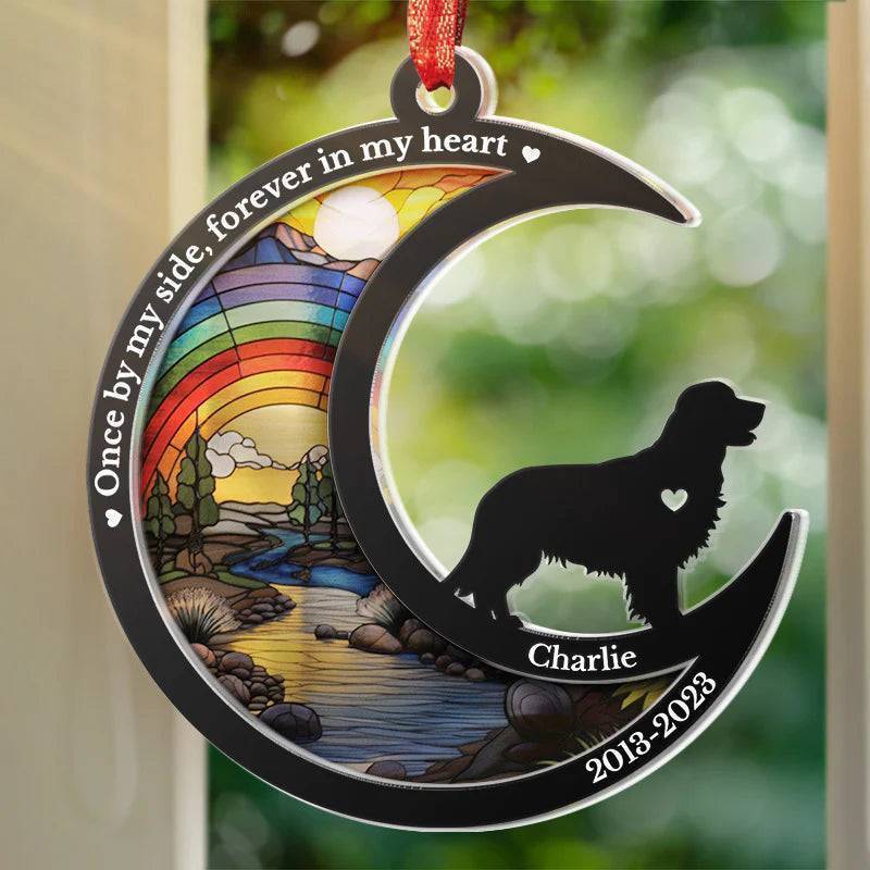 Memorial Personalized Custom Wood and Acrylic Layered Ornament - Sympathy Gift For Dog Lovers - Image 5