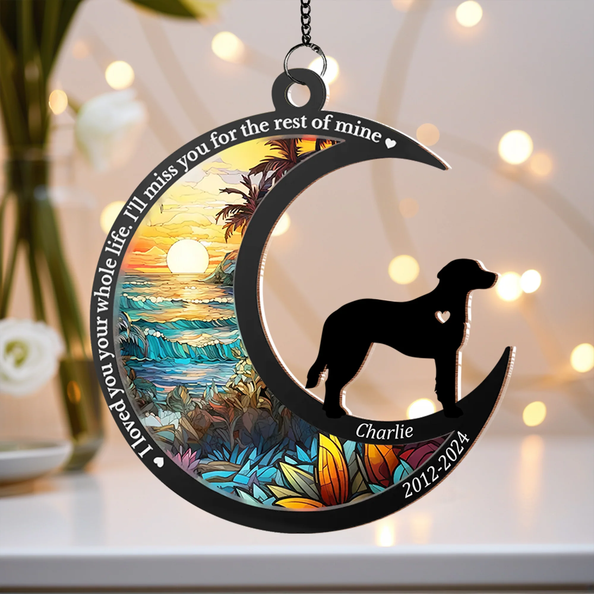 Memorial Personalized Custom Wood and Acrylic Layered Ornament - Sympathy Gift For Dog Lovers - Image 6